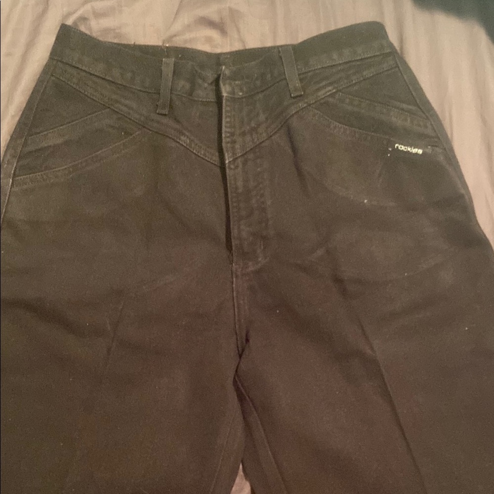 Vintage Rockies Rocky Mountain 90’s Western Style Black Jeans 13/14